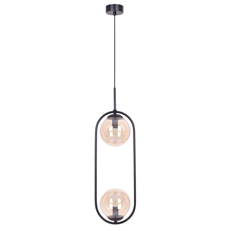 Lampa wisząca Venta  2 z efektownymi bursztynowymi kloszami K-5121.jpg