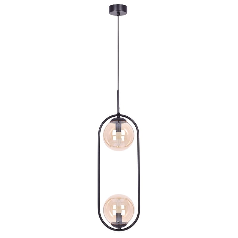 Lampa wisząca Venta  2 z efektownymi bursztynowymi kloszami K-5121.jpg