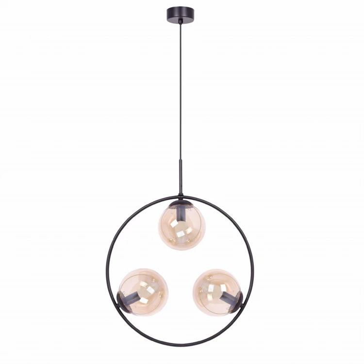 Okrągła lampa wisząca, bursztynowe kule, Venta okrągła 50.jpg