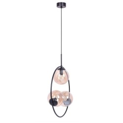 Okrągła lampa wisząca, bursztynowe kule, Venta okrągła 50 widok.jpg