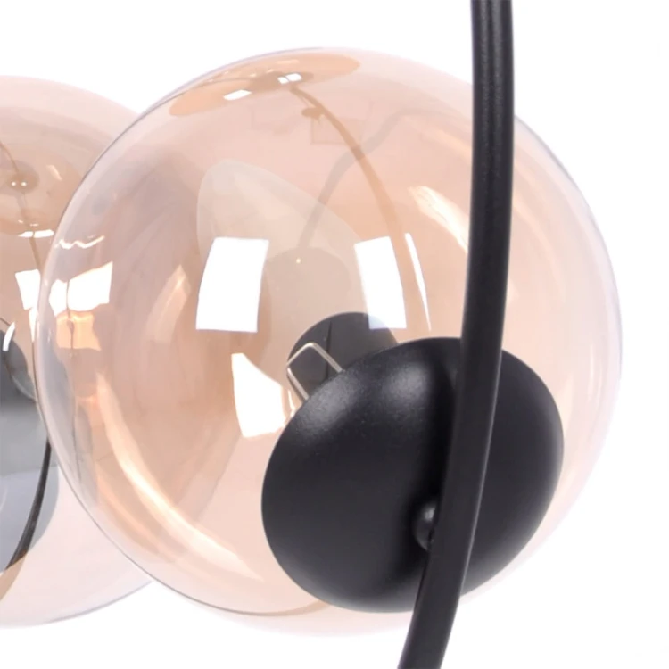 Okrągła lampa wisząca, bursztynowe kule, Venta okrągła szczegół.jpg