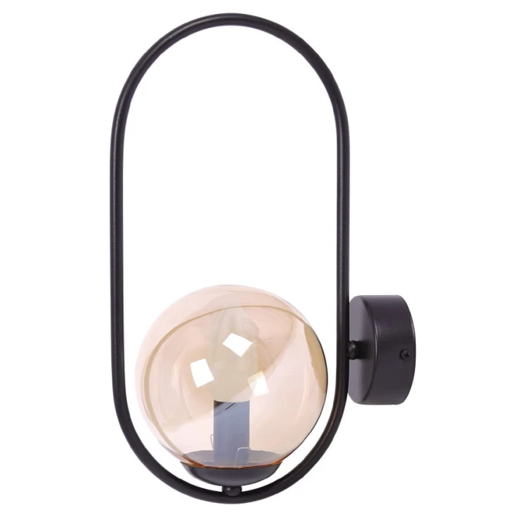 nowoczesny kinkiet Venta klosz szklany bursztynowy.jpg