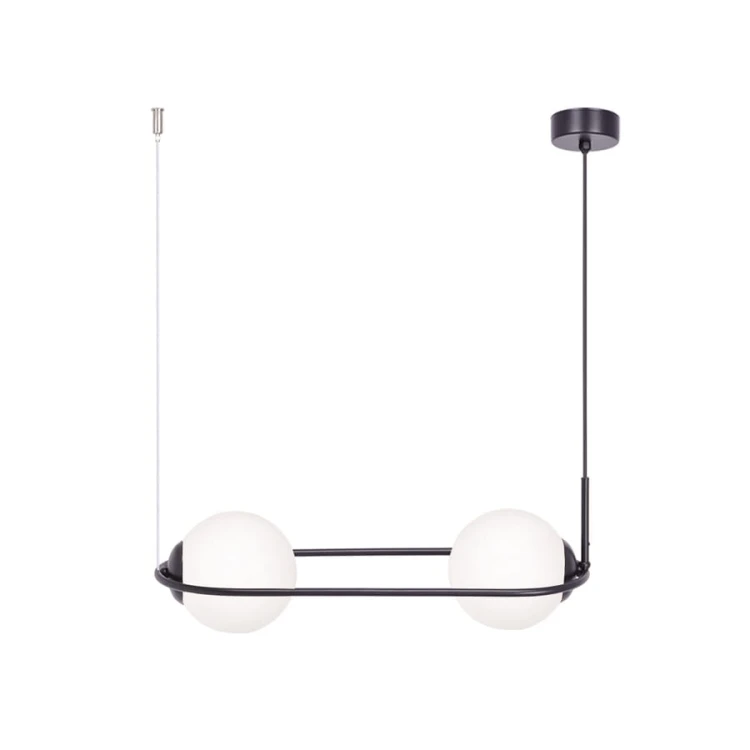 lampa wisząca do sypialni, dwa klosze - Parva pozioma.jpg