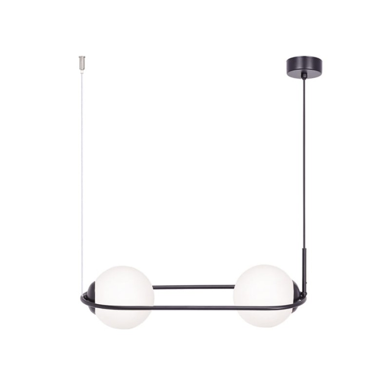 lampa wisząca do sypialni, dwa klosze - Parva pozioma.jpg