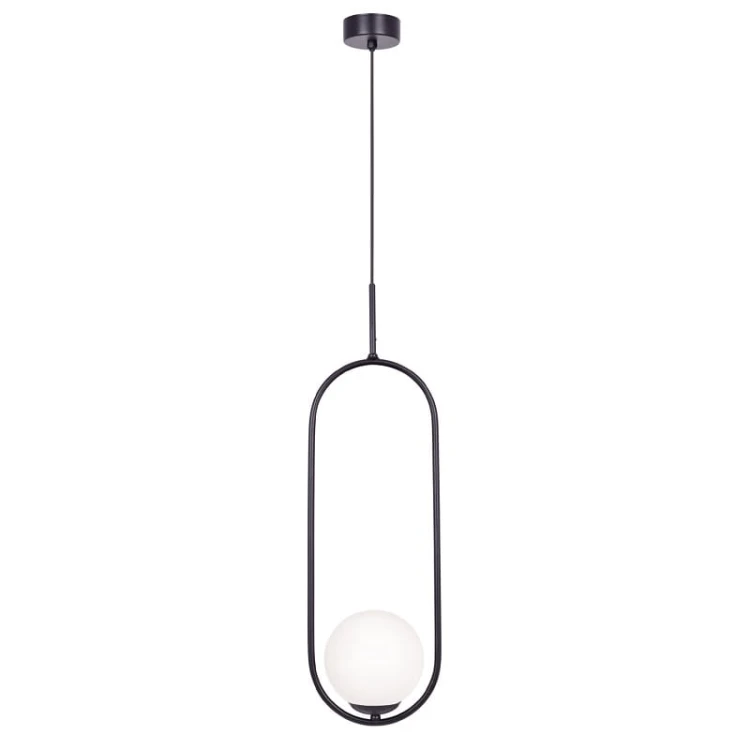 Lampa wisząca pojedynczy mleczny klosz Parva 1.jpg