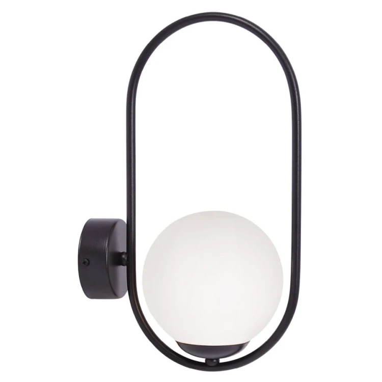 Kinkiet  nowoczesny pojedynczy, biała kula - Parva K.jpg