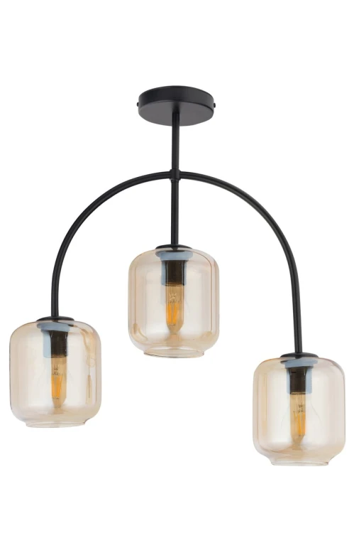 lampa sufitowa shine 3, nowoczesne oświetlenie salonu,  szkło bursztynowe.jpg
