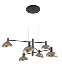 Nowoczesna lampa wiszącą Artis Sigma 6 czarno-złotą 40569.jpg