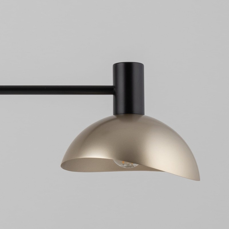 Lampa wisząca nowoczesna, czarno-złota - Artis 2 - eleganckie oświetlenie do sypialni  (3).jpg