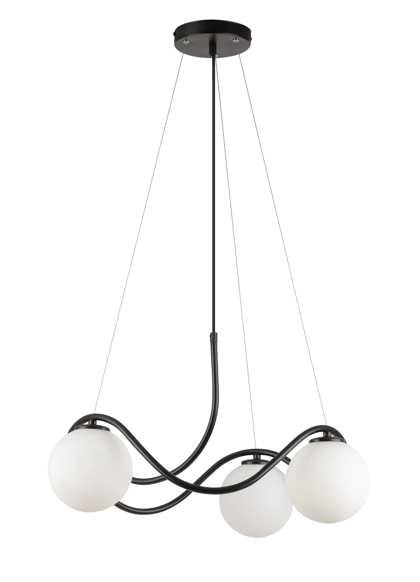 Lampa wisząca nowoczesna Vena 3 czarna, białe kule 33672.jpg