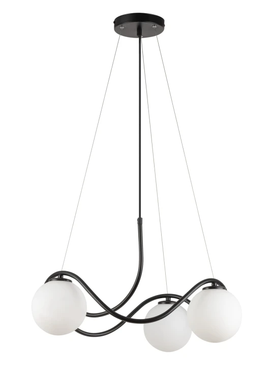 Lampa wisząca nowoczesna Vena 3 czarna, białe kule 33672.jpg