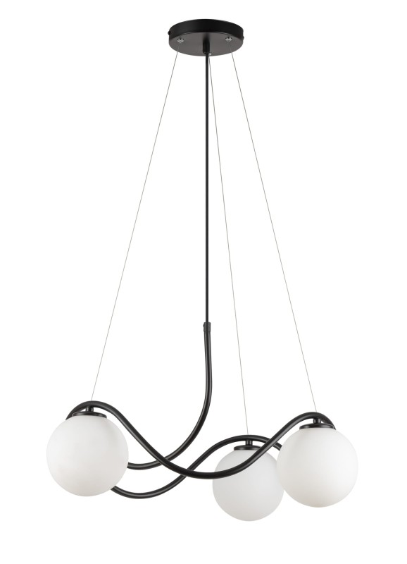 Lampa wisząca nowoczesna Vena 3 czarna, białe kule 33672.jpg