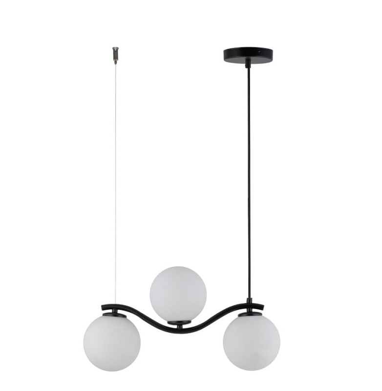 Lampa wisząca - Vena Long 3 - nowoczesne oświetlenie nad stołem w jadalni, kuchni i salonie.jpg