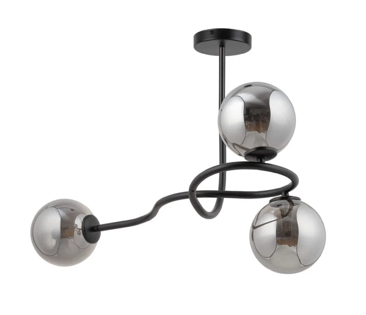 sufitowa lampa Vena 3 czarna, klosze szare, 33680.jpg