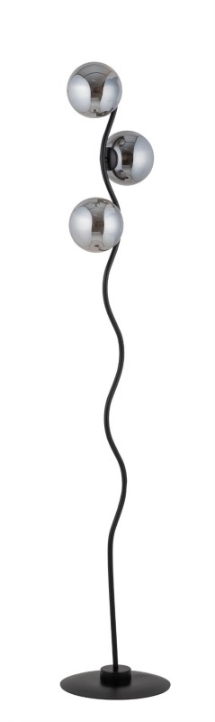 lampa stojąca podłogowa czarna- Vena klosze szare, 50370.jpg