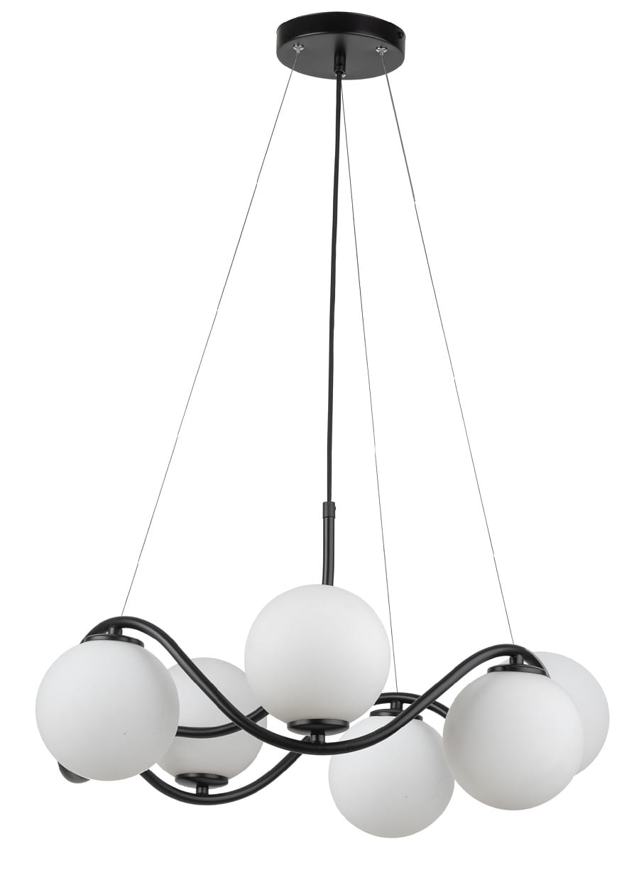 Lampa wisząca do kuchni klosze białe kule - Vena 6 koło, 33673.jpg