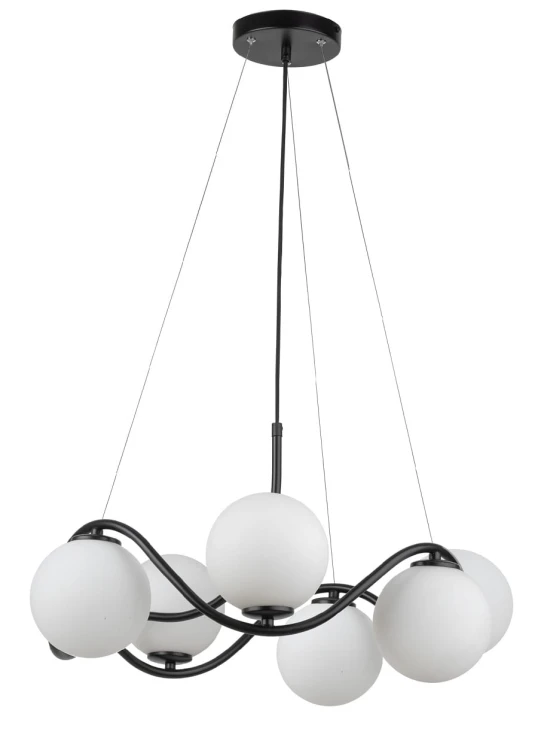 Lampa wisząca do kuchni klosze białe kule - Vena 6 koło, 33673.jpg