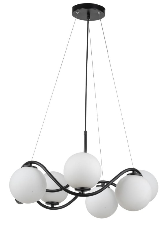 Lampa wisząca do kuchni klosze białe kule - Vena 6 koło, 33673.jpg