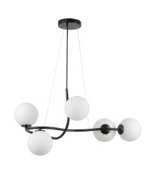 Lampa wisząca -Vena 5, białe klosze - nowoczesne oświetlenie wnętrza, 33668.jpg