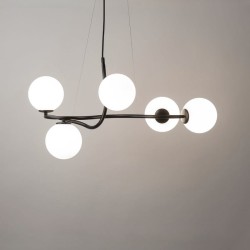 Lampa wisząca -Vena 5, białe klosze - nowoczesne oświetlenie wnętrza, 33668 (2).jpg