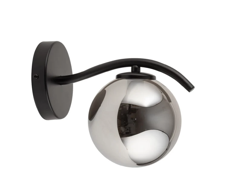 kinkiet nowoczesny pojedynczy, szara kula - Vena kinkiet 33682 (1).jpg