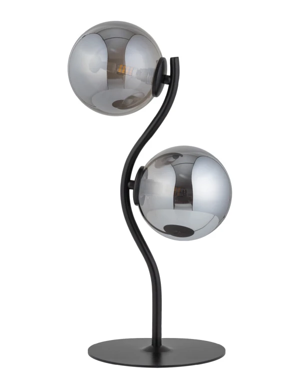 lampka biurkowa, stojąca dwa szare klosze - Vena 50369.jpg
