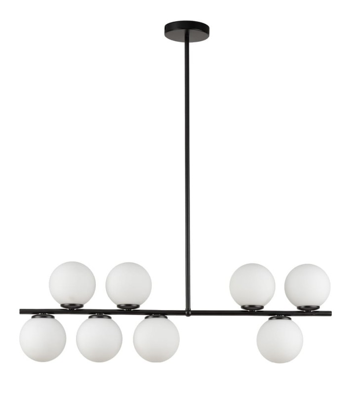 Lampa sufitowa podłużna, białe klosze, Koral 8 wysoka 33648.jpg