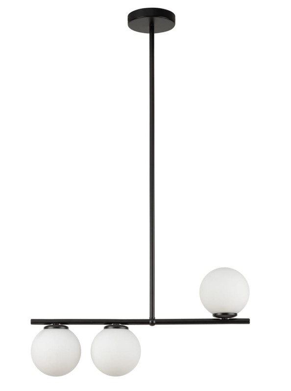 Lampa sufitowa podłużna, mleczne klosze, Koral 3 wysoka 33645.jpg