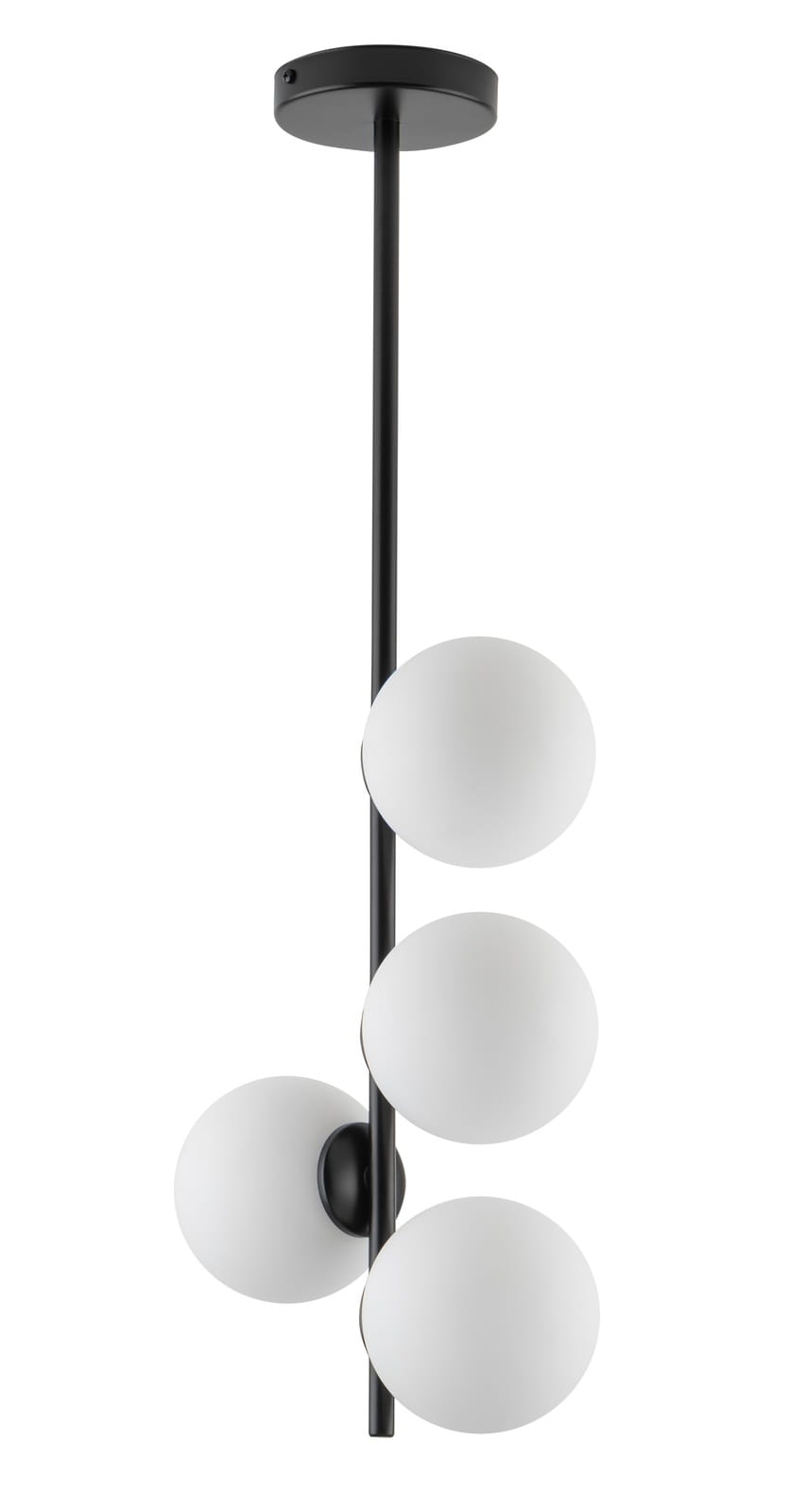 Lampa pionowa sufitowa, białe klosze, Koral 4.jpg
