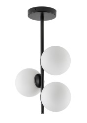 Pionowa lampa sufitowa, trzy białe klosze Koral 5 33638.jpg
