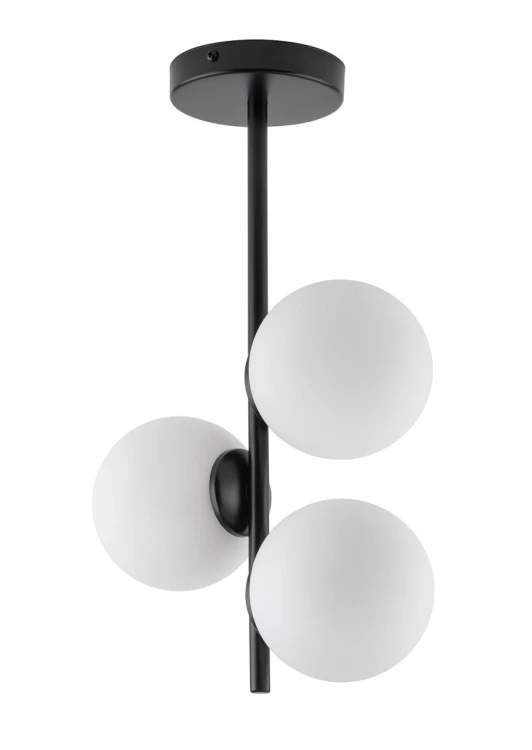 Pionowa lampa sufitowa, trzy białe klosze Koral 5 33638.jpg