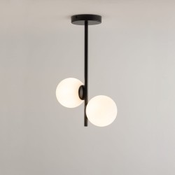Nowoczesna lampa sufitowa pionowa, kolor czarny, dwa klosze Koral 2 (2).jpg