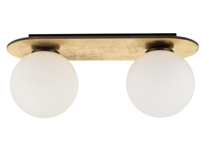 plafon sufitowa lampa z dwoma kloszami Flora Gold 2.jpg
