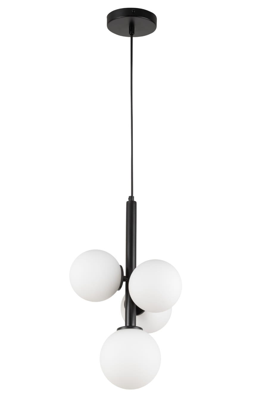 lampa wiszaca Perla 4 czarna, pionowa, oświetlenie kuchni.jpg