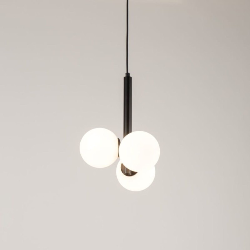 Lampa wisząca Perla 3 czarna, nowoczesne oświetlenie kuchni, salonu, jadalni.jpg