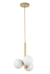 lampa wiszaca Perla 3 złota nowoczesne oświetlenie kuchni, salonu, jadalni.jpg