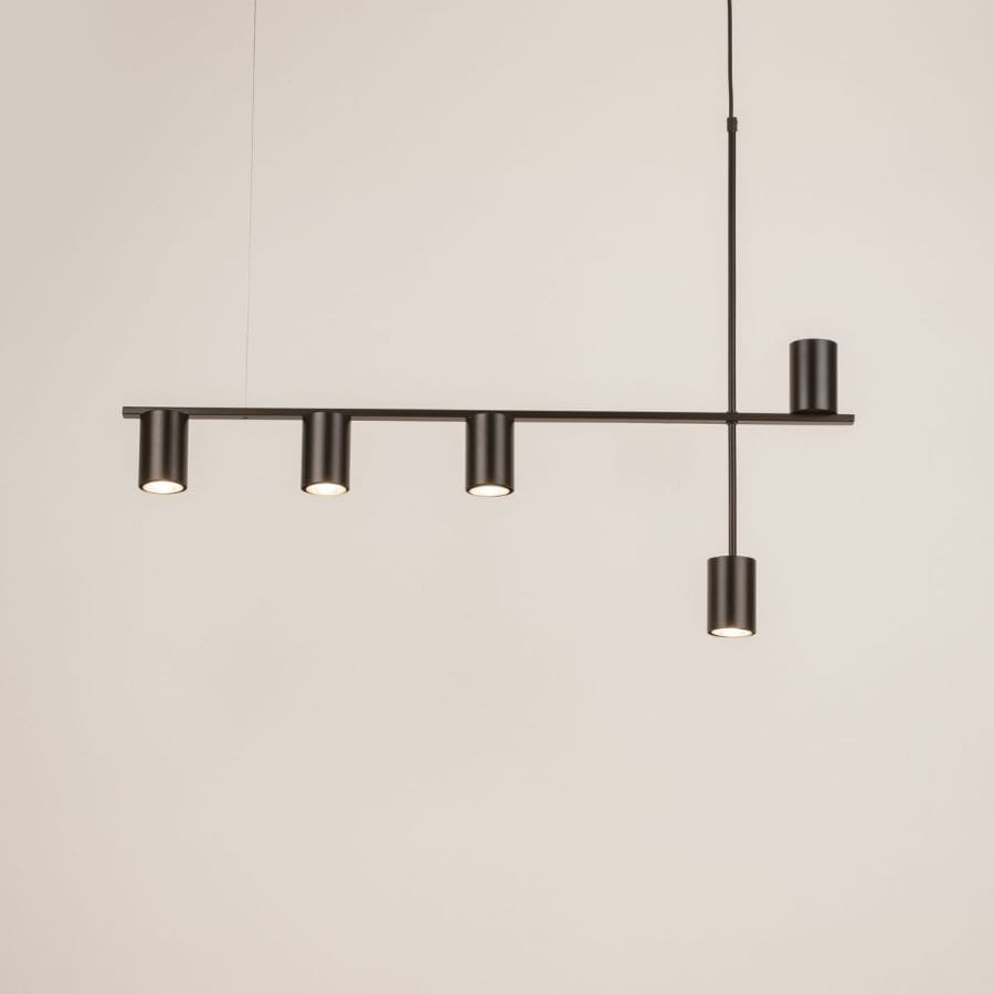 Vendo 5 czarna lampa liniowa,  nowoczesna, klosze czarne, długośc 90cm .jpg