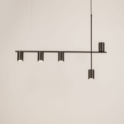 Vendo 5 czarna lampa liniowa,  nowoczesna, klosze czarne, długośc 90cm .jpg
