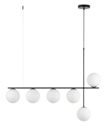 Lampa wiszaca podłużna nad stół, białe szklane klosze - Silia 6.jpg