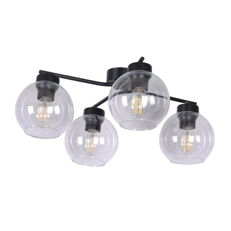 Plafon nowoczesny, lampa sufitowa, grafitowe klosze - Aiden 4,.jpg