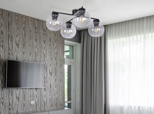 Plafon nowoczesny, lampa sufitowa, grafitowe klosze - Aiden 4 aranżacja.jpg