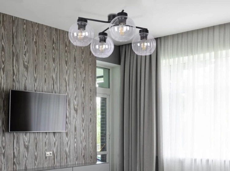 Plafon nowoczesny, lampa sufitowa, grafitowe klosze - Aiden 4 aranżacja.jpg