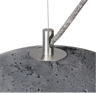 SFERA L betonowa lampa sufitowa, średnica 47 cm