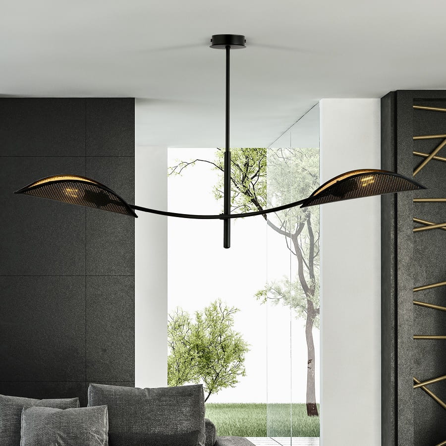 lampa sufitowa czarno- złota Lotus BL 2 aranżacja (2).jpg