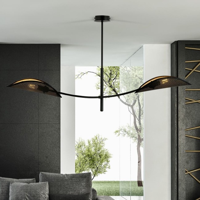 lampa sufitowa czarno- złota Lotus BL 2 aranżacja (2).jpg