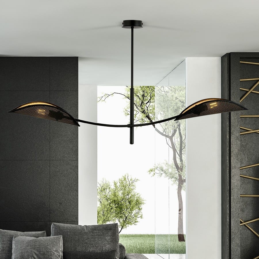 lampa sufitowa czarno- złota Lotus BL 2 aranżacja (2).jpg