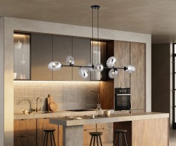 Pandora 8 GR lampa wisząca nad stół długa 140cm, klosze grafitowe aranżacja (2).jpg
