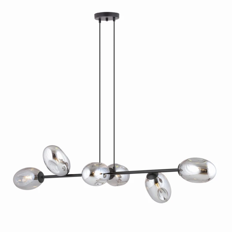 Pandora 6 BL lama wisząca podłużna do sypialni, klosze grafitowe.jpg