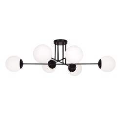Lampa sufitowa czarna, klosze białe - Savoy 6 K-4925.jpg