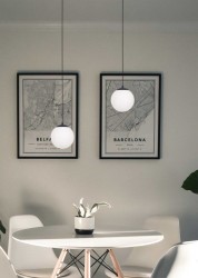Lampa wisząca pojedyncza szklana kula, średnica 16cm - Savoy 16 aranżacja.jpg